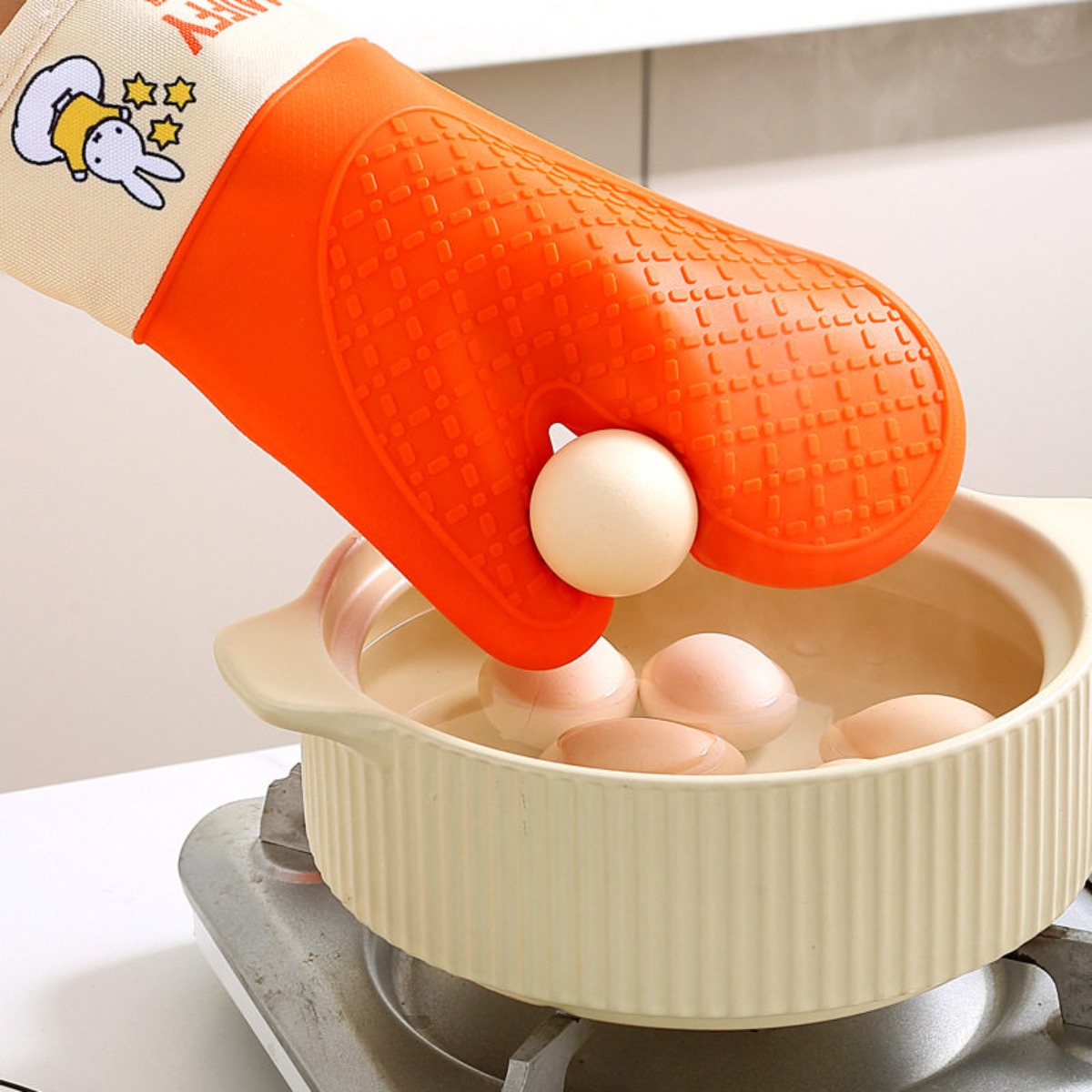 Oven Mitt Silicone - Милые силиконовые перчатки с изображением кролика