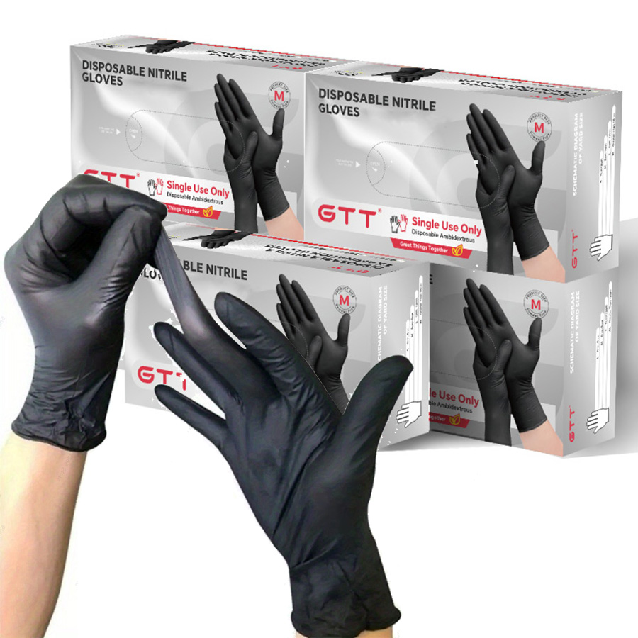 Exam Glove Nitrile - 100-800 шт. черных нитриловых одноразовых перчаток