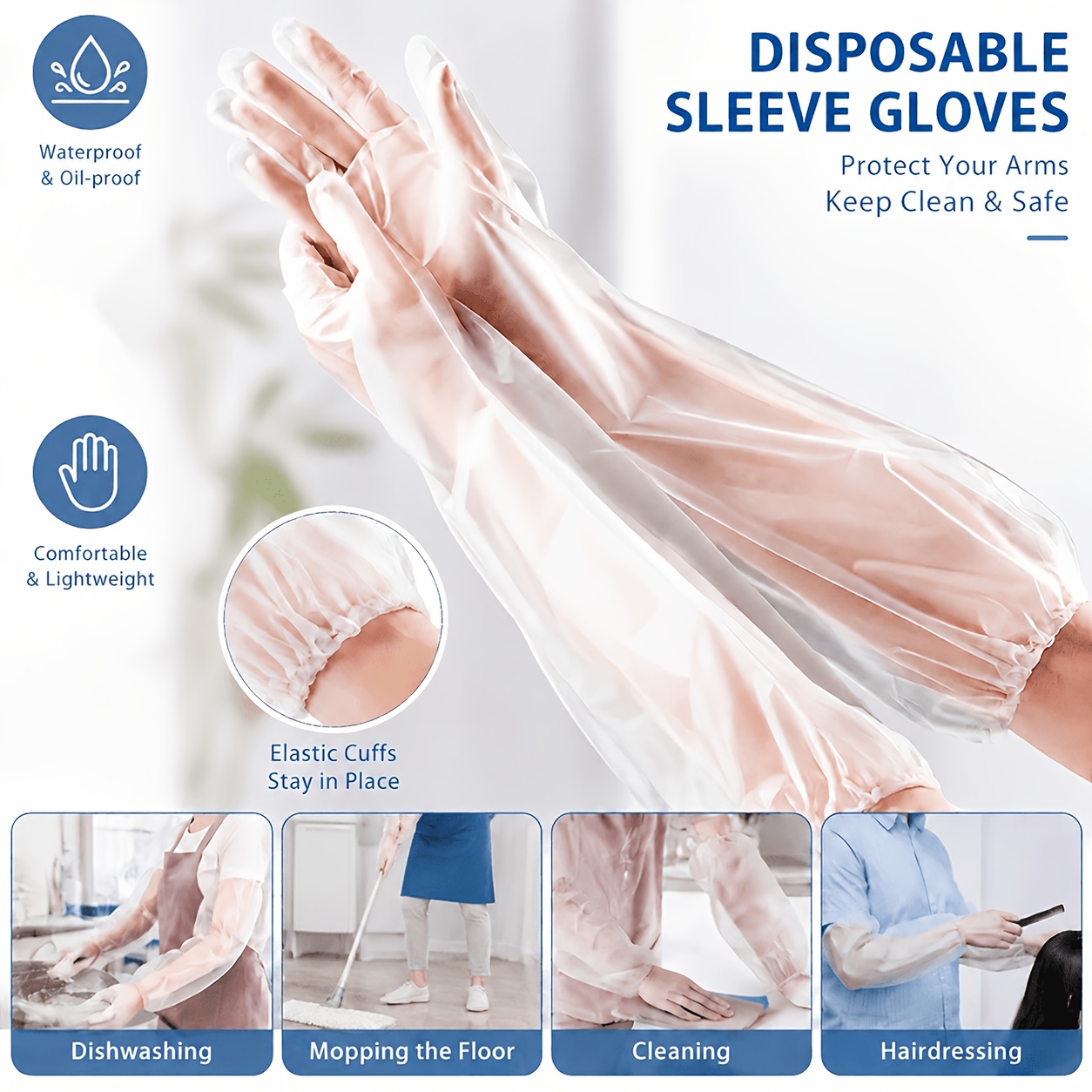 30 шт. одноразовых удлиненных  – обзор и цена Rubber Glove Cleaning