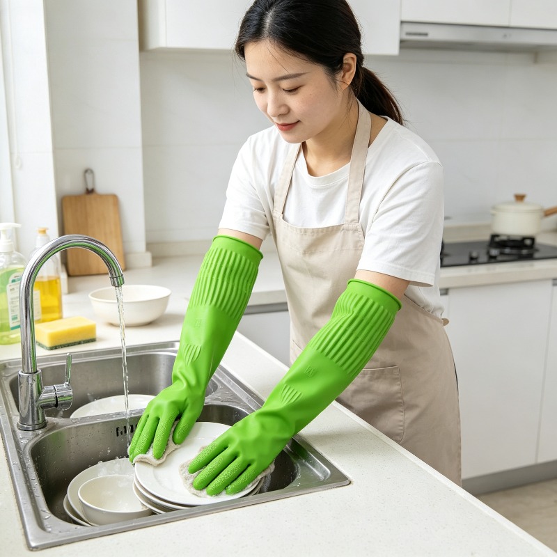 1 пара удлиненных силиконовых  – обзор и цена Dish Glove Rubber