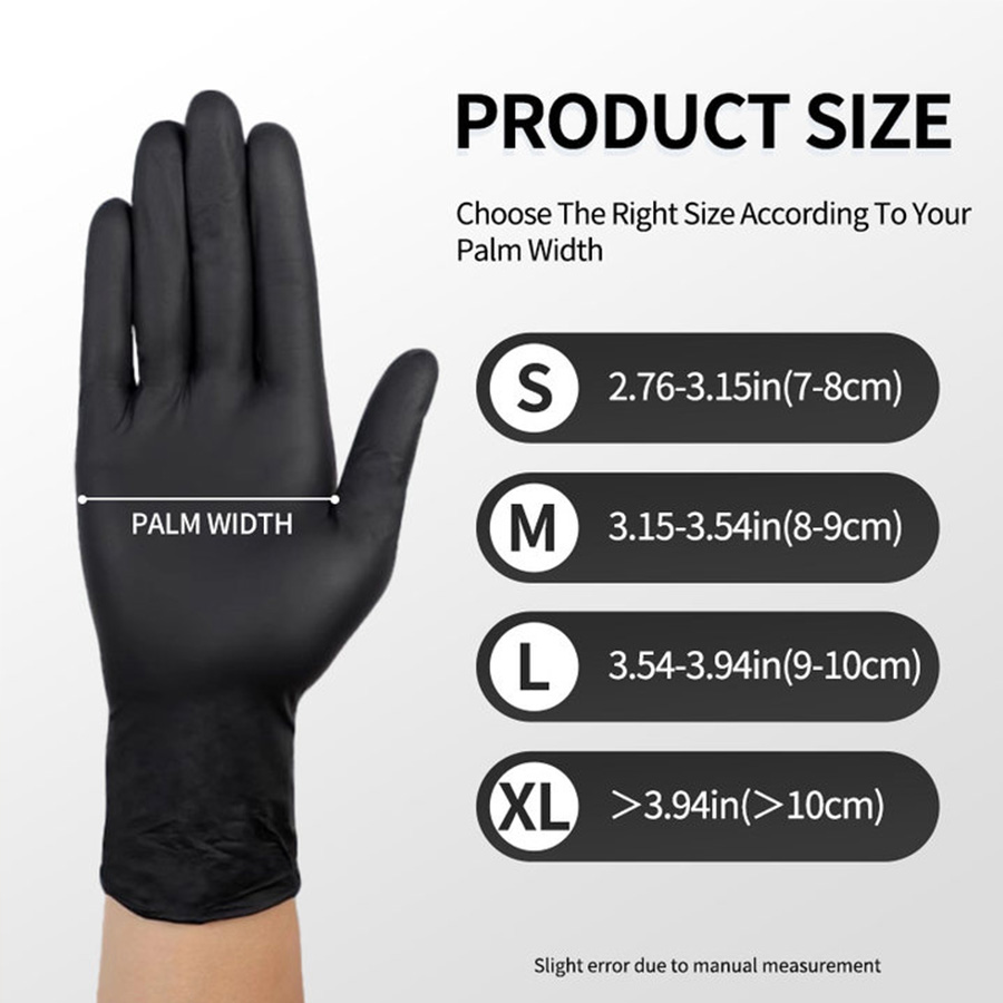 100-800 шт. черных нитриловых  – обзор и цена Exam Glove Nitrile